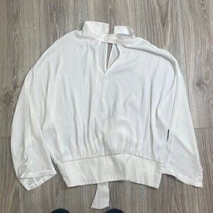 Naked zebra white blouse size medium